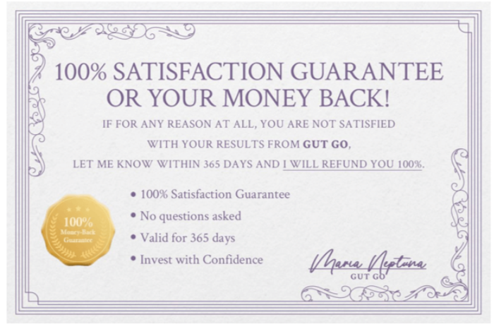 Gut Go Money Back Guarantee