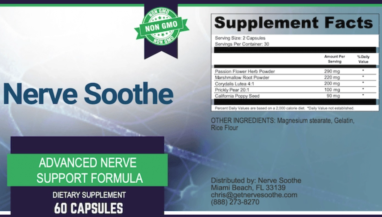 Nerve Soothe Supplement Facts