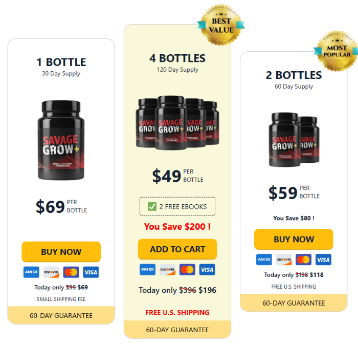 Savage-Grow-Plus-Pricing