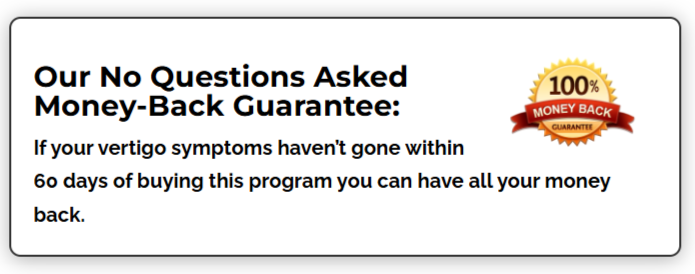 The Vertigo and Dizziness Program Money Back Guarantee